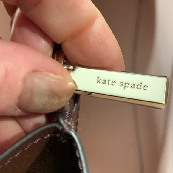 KATE SPADE HARPER CHERRY RED BURGUNDY LEATHER SATCHEL PURSE CROSSBODY STRAP - Picture 14 of 16